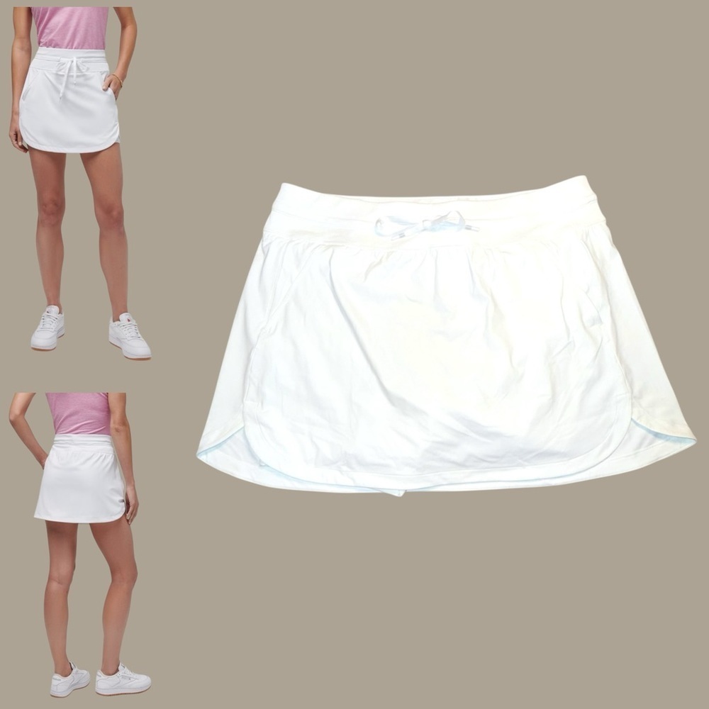 NWT Travis Mathew MOVEKNIT TIE SKORT - White XXL
